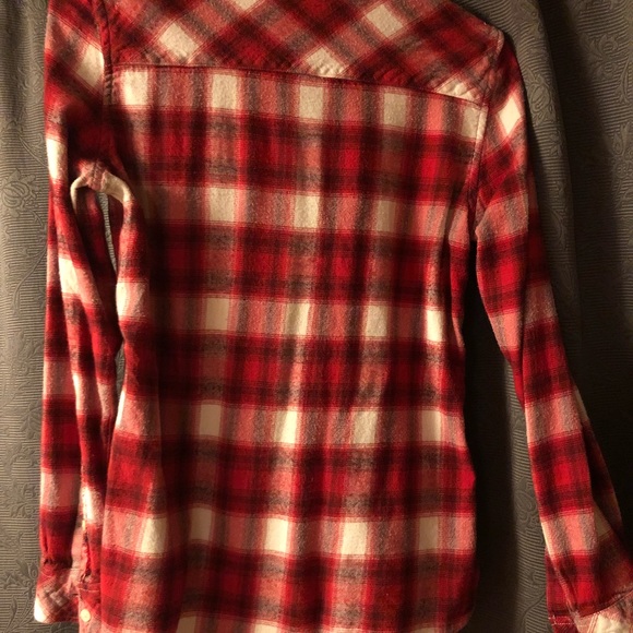 Gap Red Plaid Flannel Shirt - Picture 3 of 4